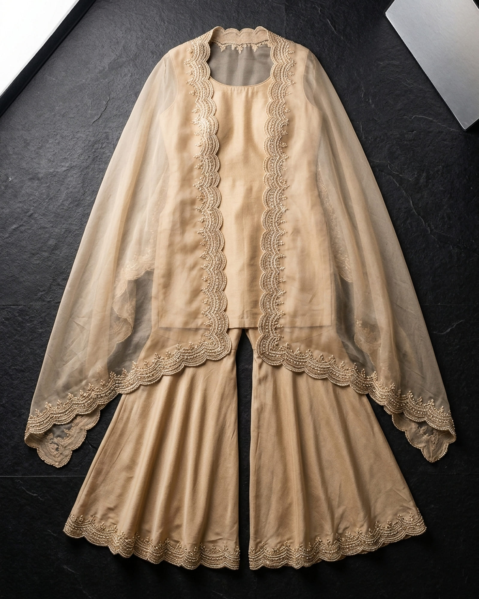 Cape Indo-Western Jacket & Sharara