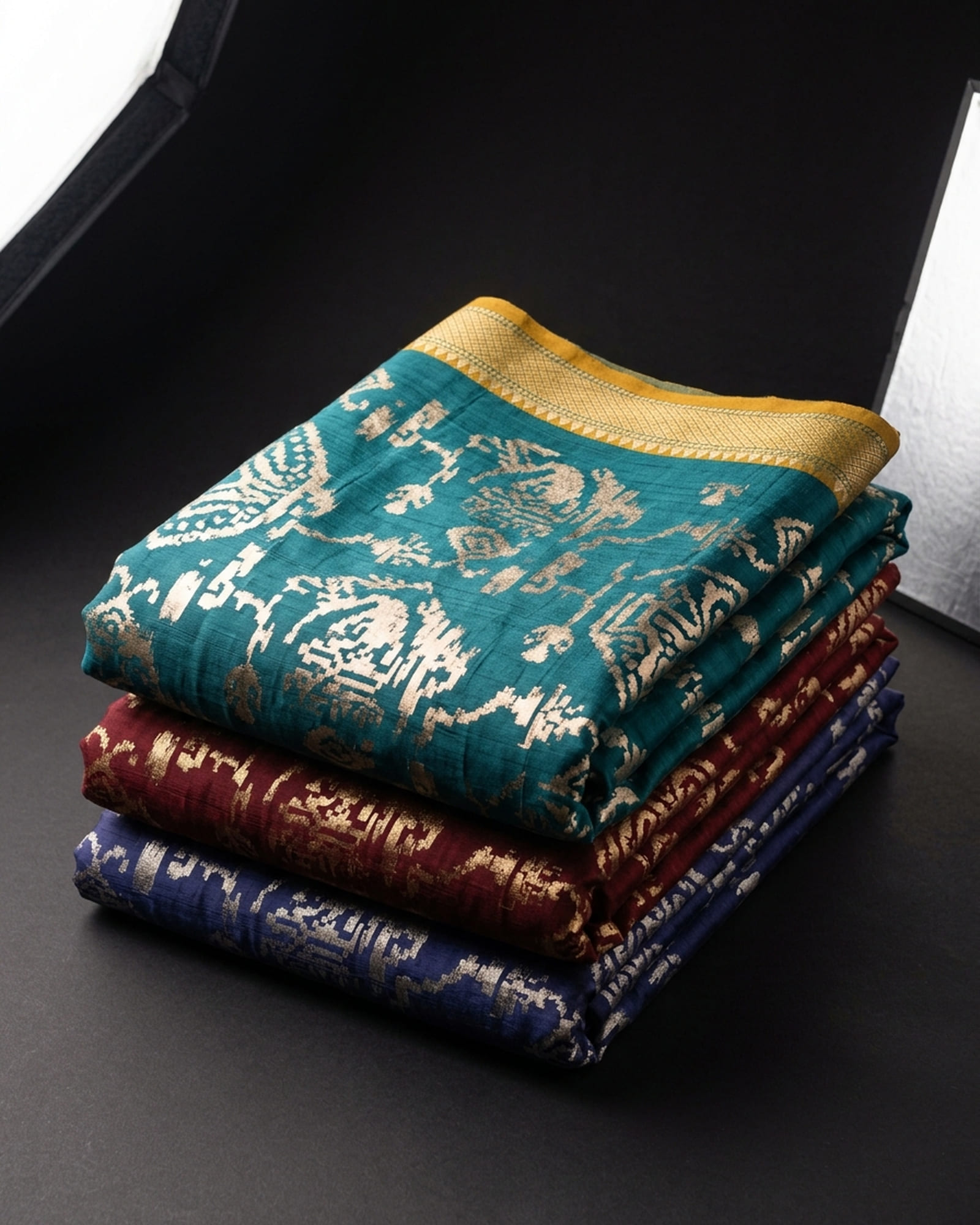 Surat Dola Silk Foil Printed Saree